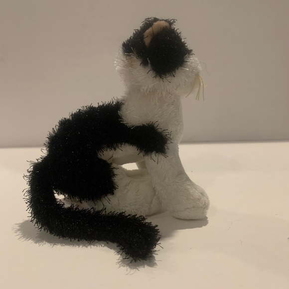 Ganz Webkinz Lil' Kinz Black & White Cat Kitty Plush Stuff Animal Toy - Picture 2 of 6